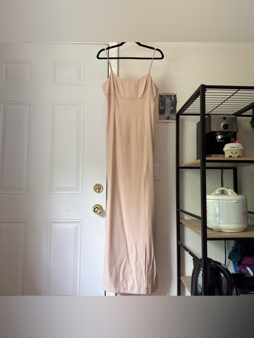 STONE COLD FOX silk slip rose dusty‎ pink blush sleeveless maxi dress